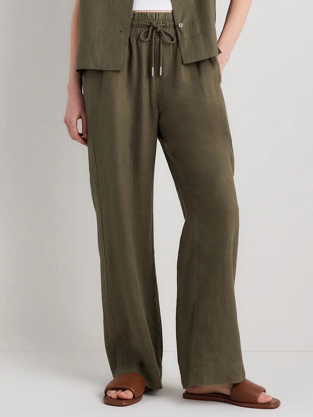 Quince 100% European Linen Wide Leg Pants